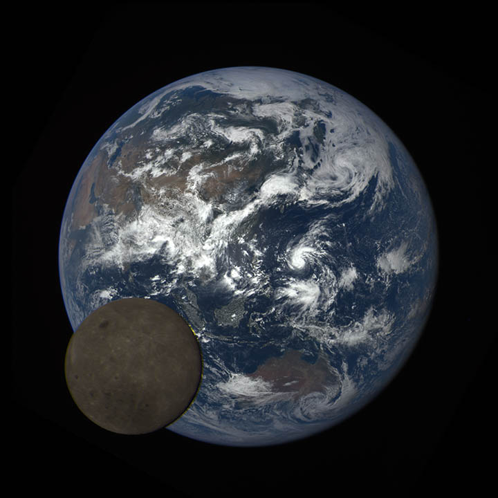 moon crossing the Earth