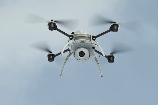 Aeryon Scout drone in flight