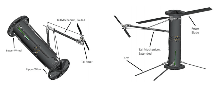 Rolling Robot Transforms Into A Helicopter On Command, Decepticon-Style