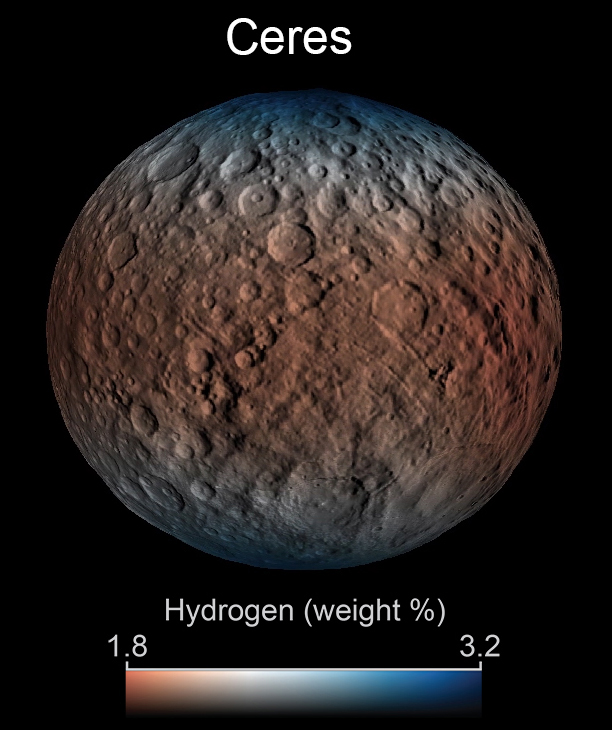 water on ceres