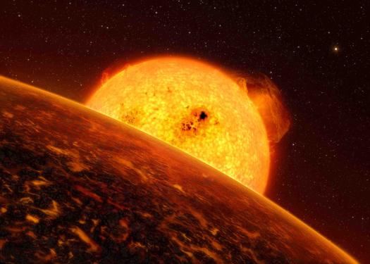 Recently Discovered Exoplanet Evidently Has Rains of Pebbles