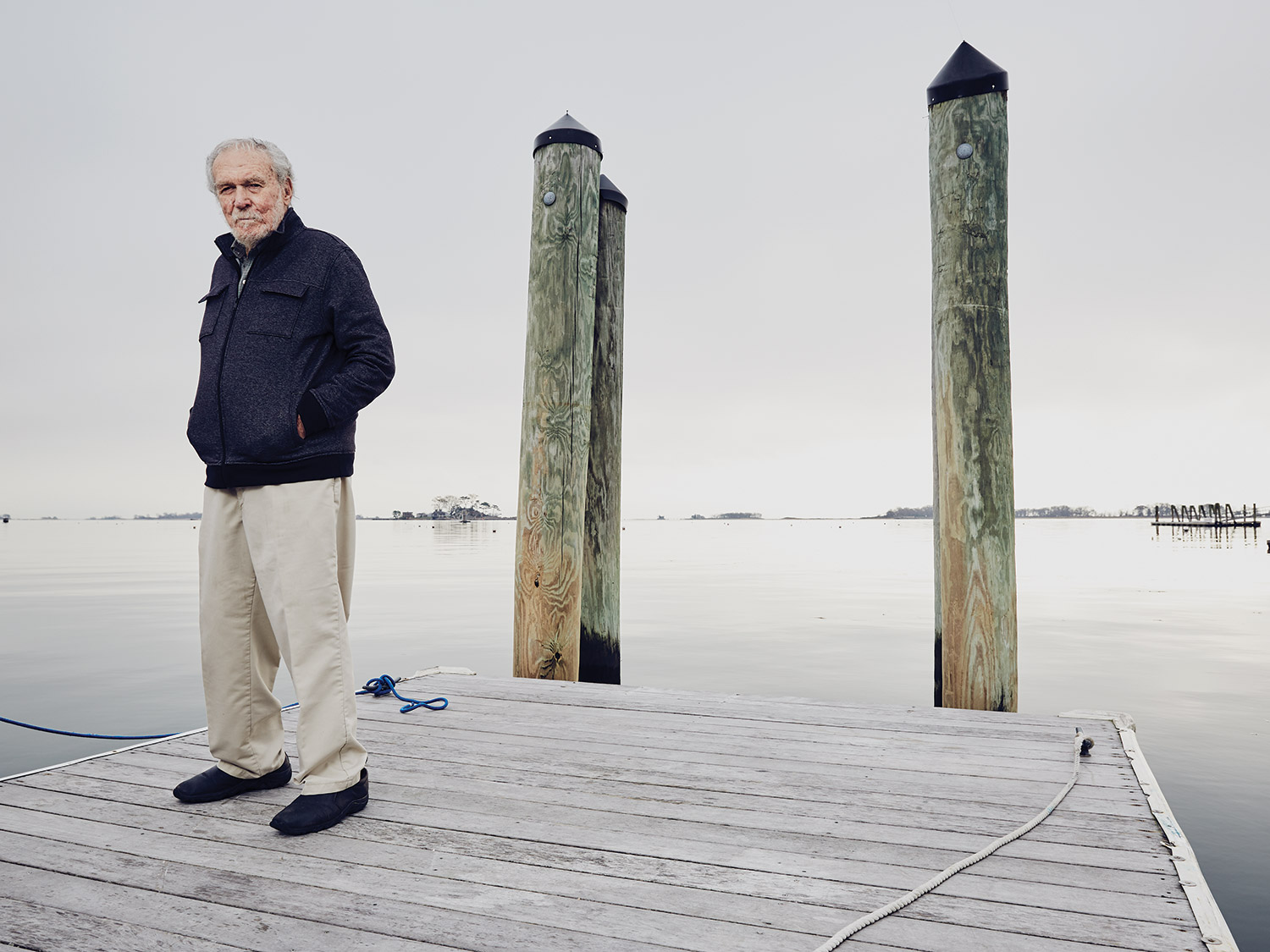 Bruce Kirby on the dock