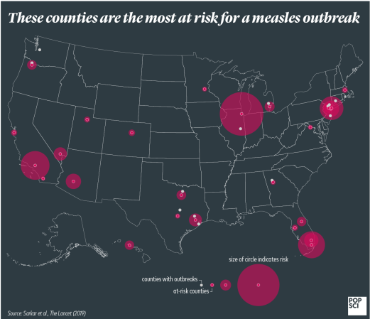 Measles isn't done, and these U.S. counties are at risk