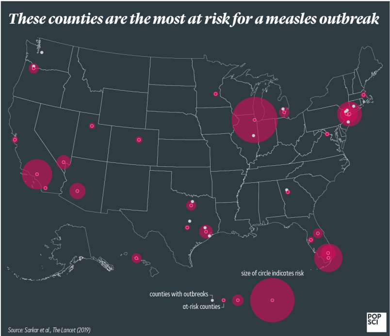 Measles isn't done, and these U.S. counties are at risk