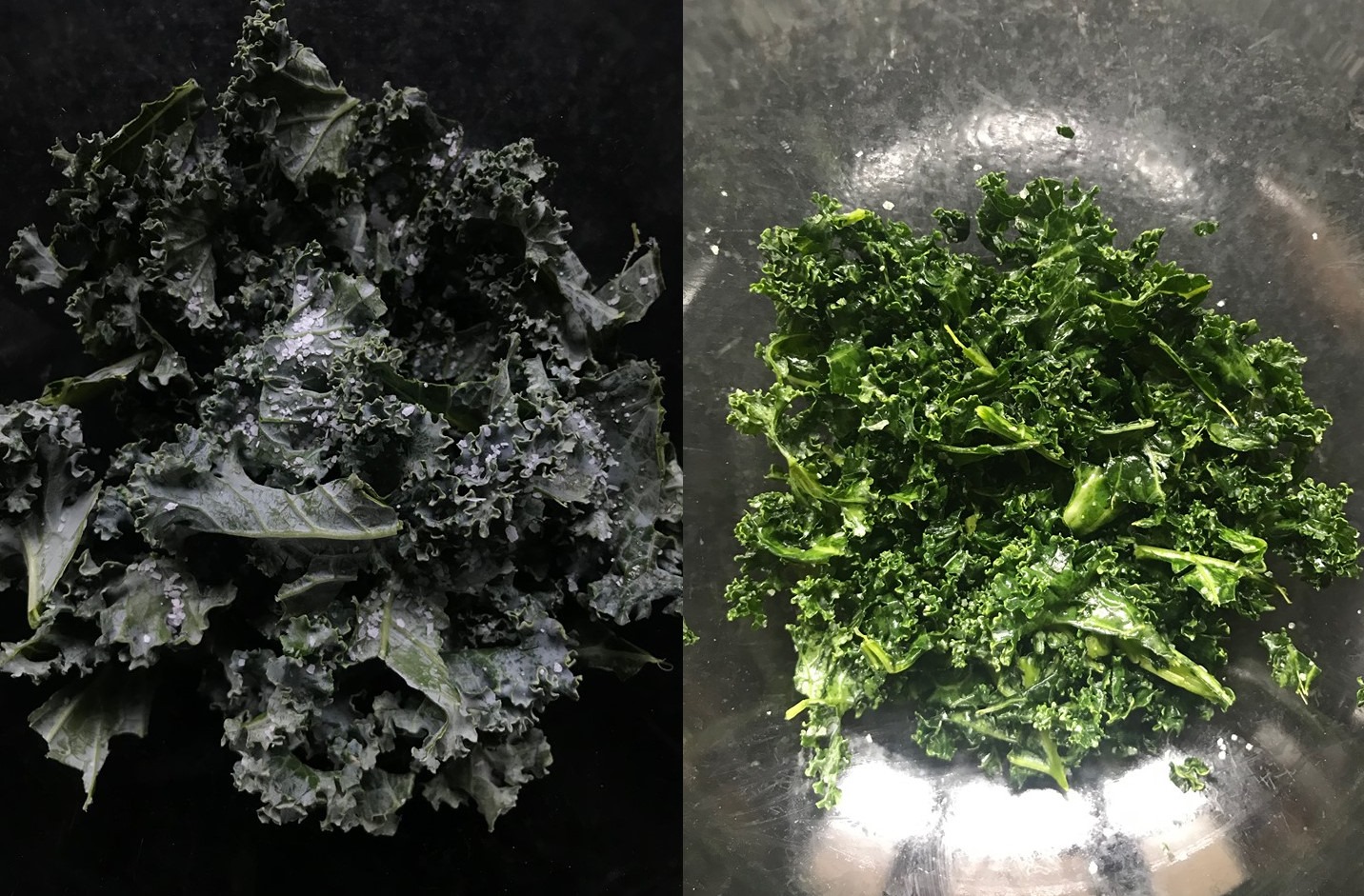 salt-rubbed kale