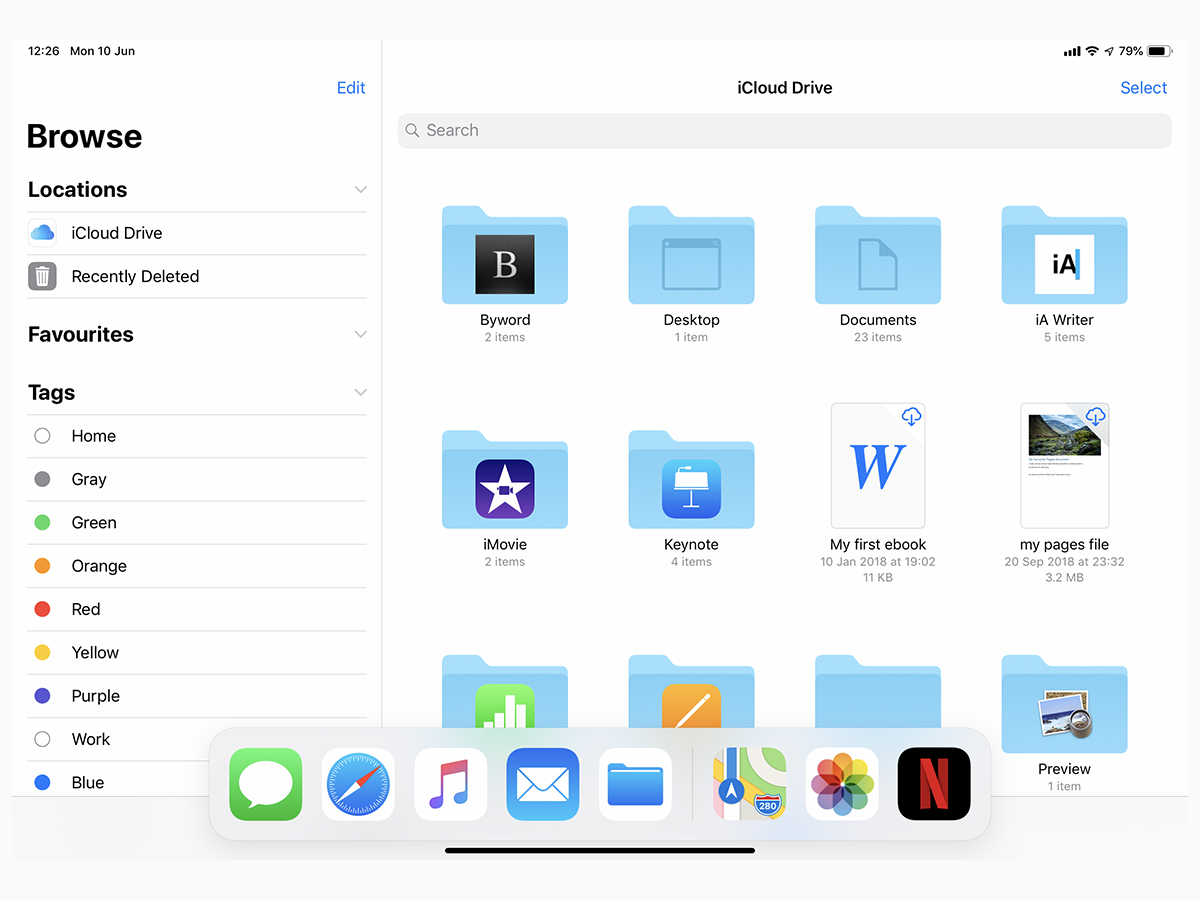 iPad Files app