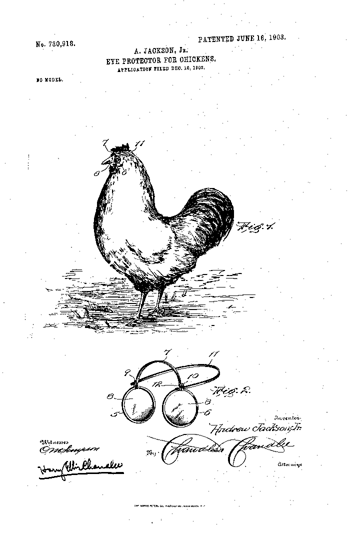 Detail from a 1903 patent filed by Andrew Jackson Jr.