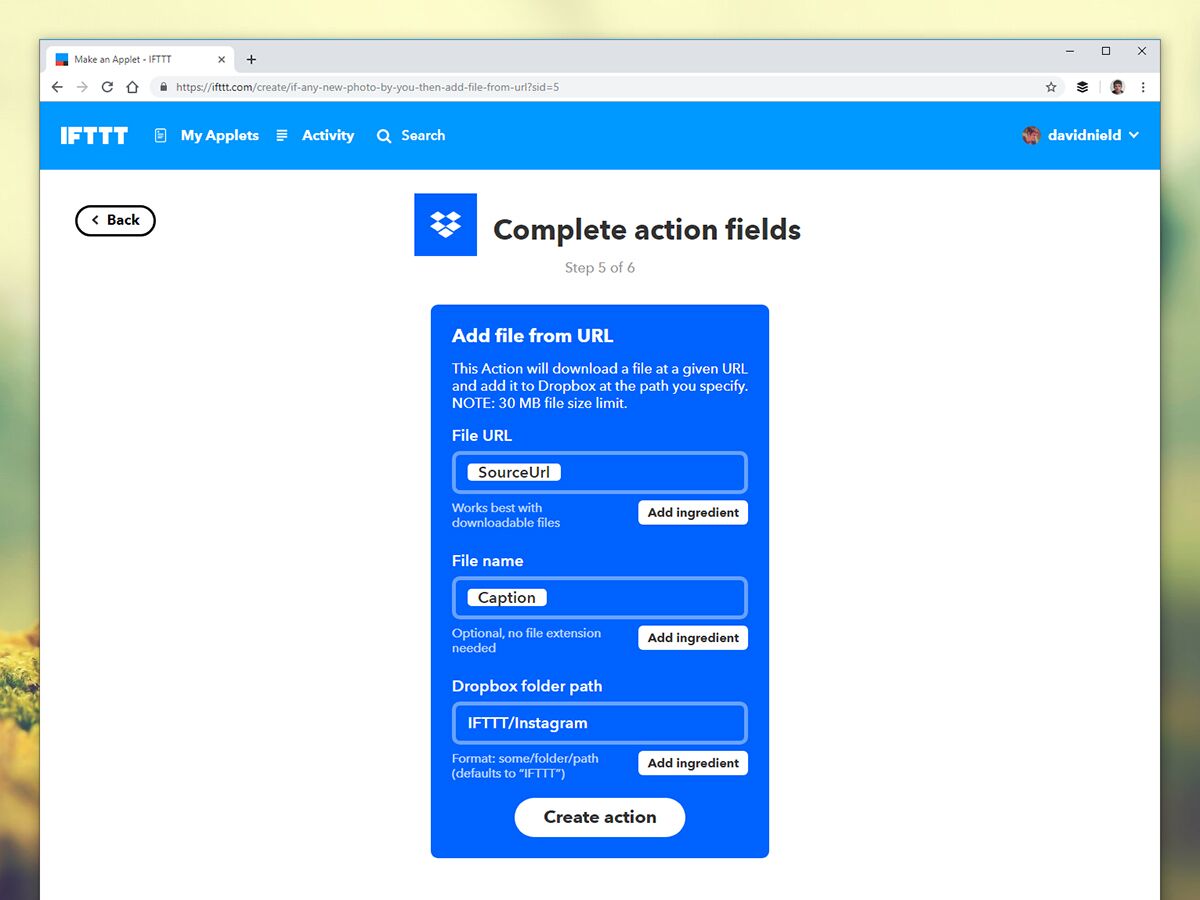 Dropbox IFTTT