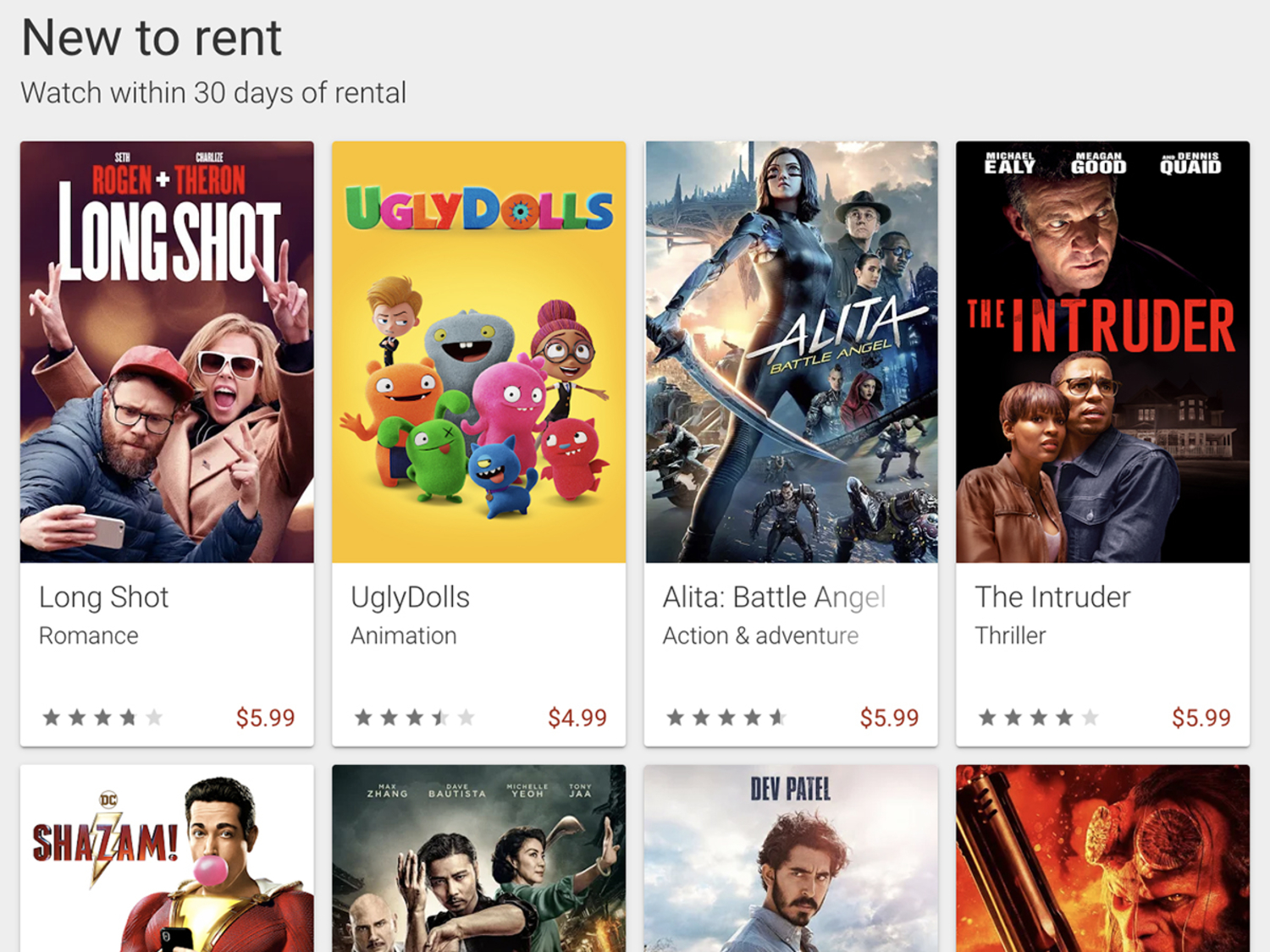 The Netflix catalog interface.