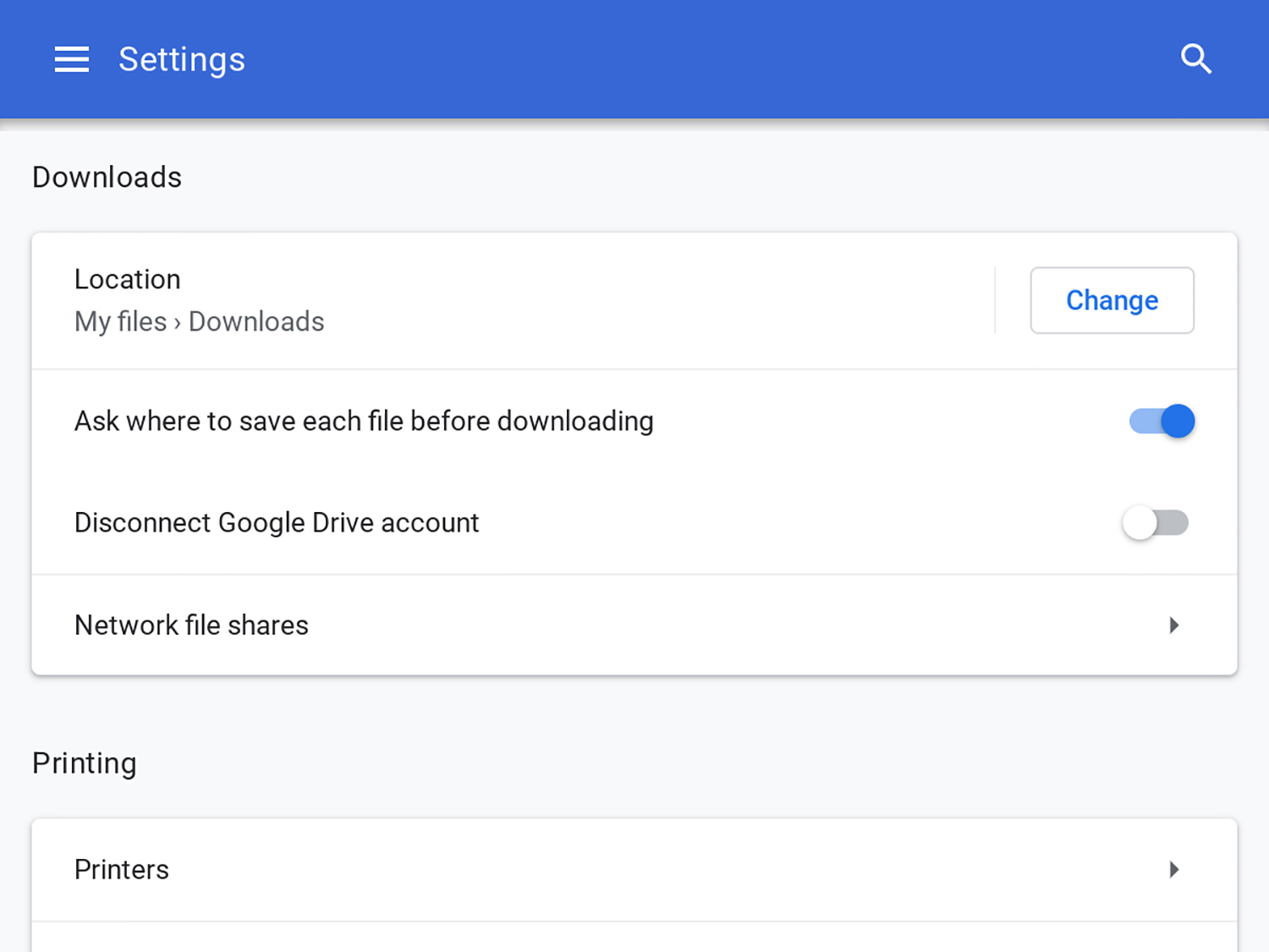 chromebook settings screenshot