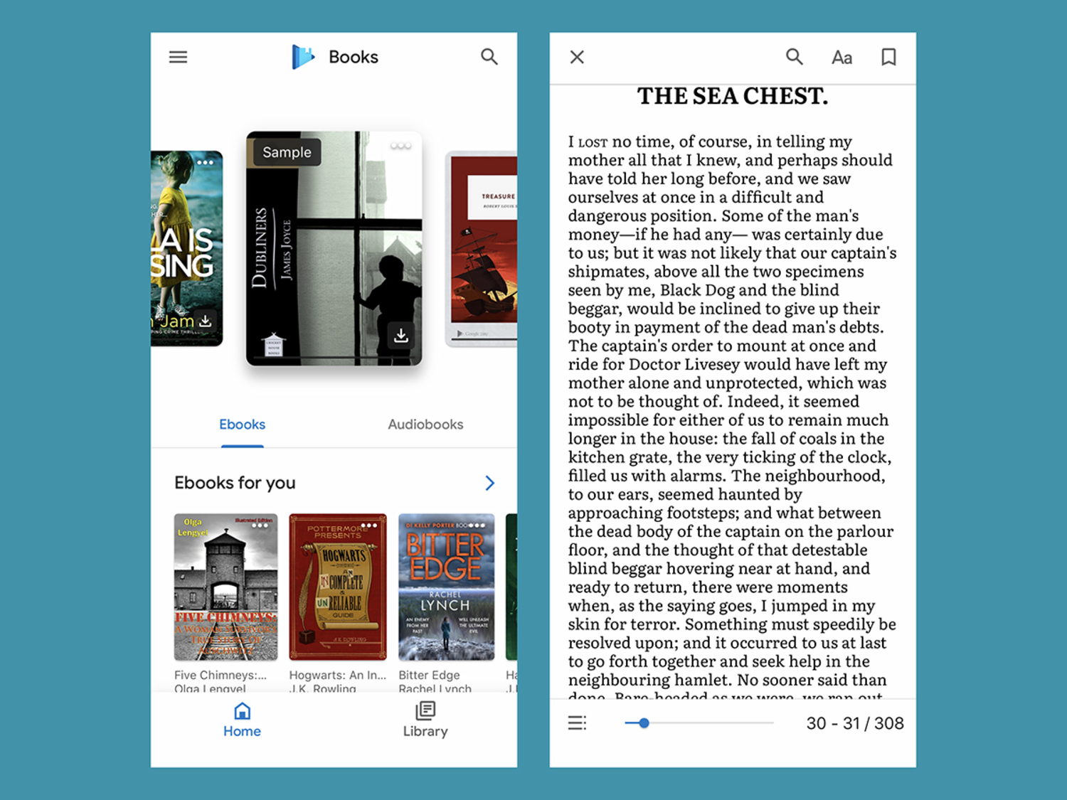 google play books screenshot