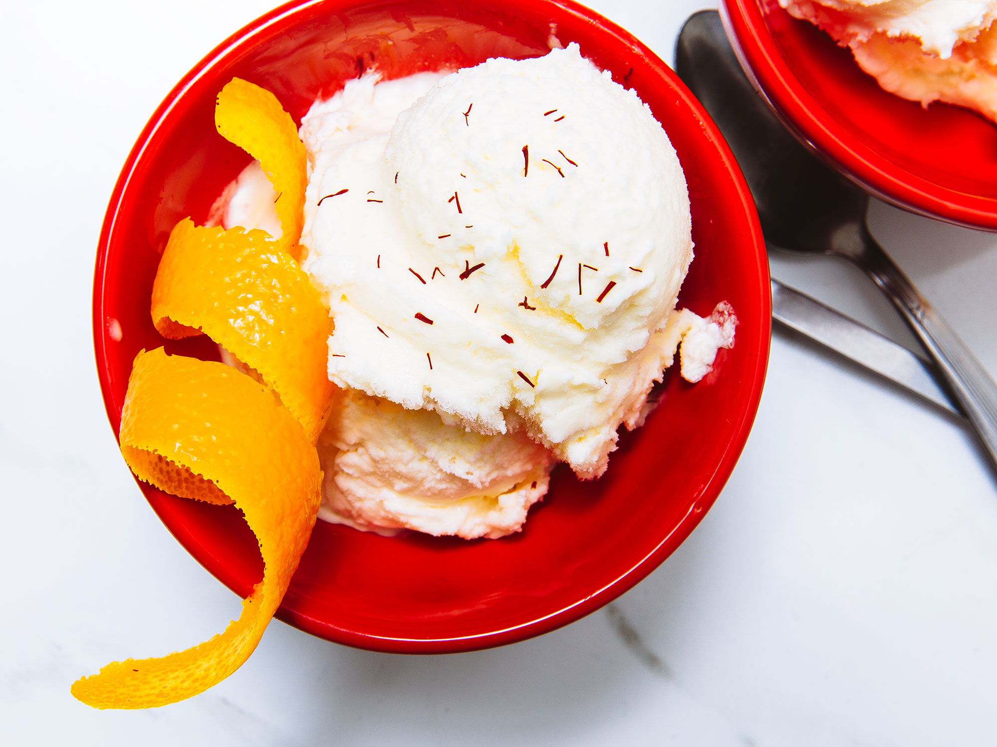 Saffron Orange Ice Cream