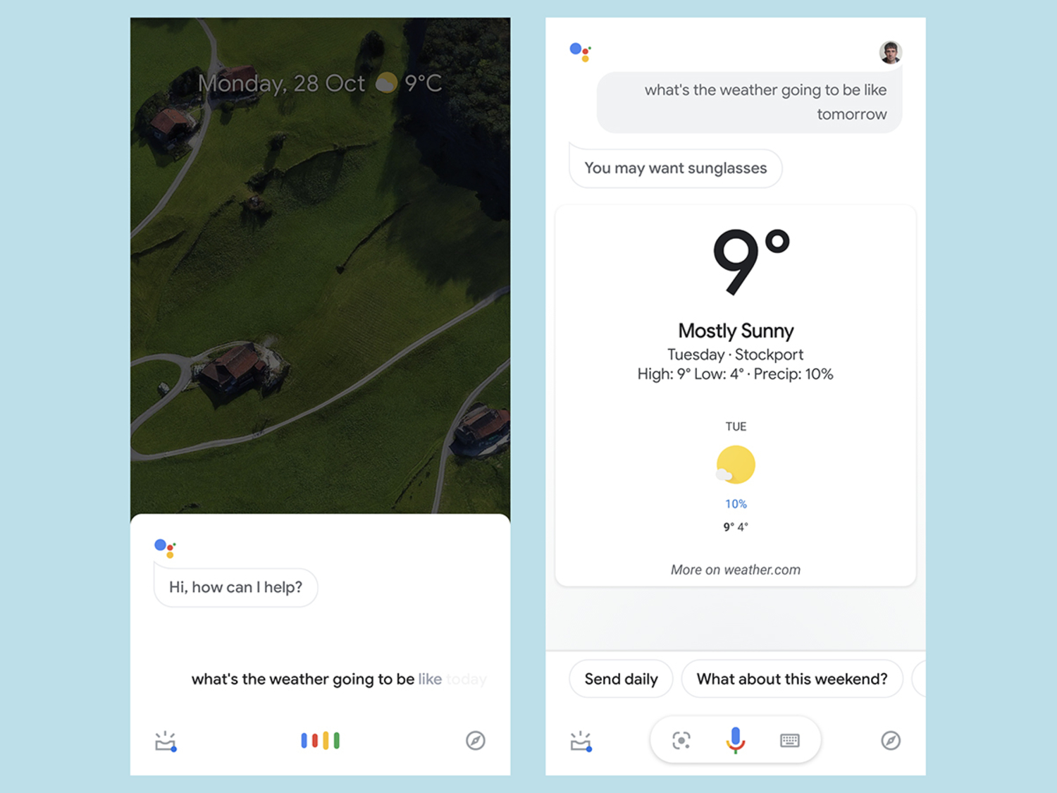 screenshot of google assistant in the pixel 4