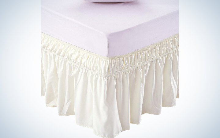  Meila Bed Skirt Three Fabric Sides Elastic Wrap