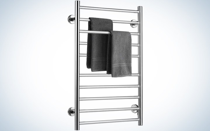  Tangkula Plug-in Wall Mounted Stainless Steel Towel Warmer