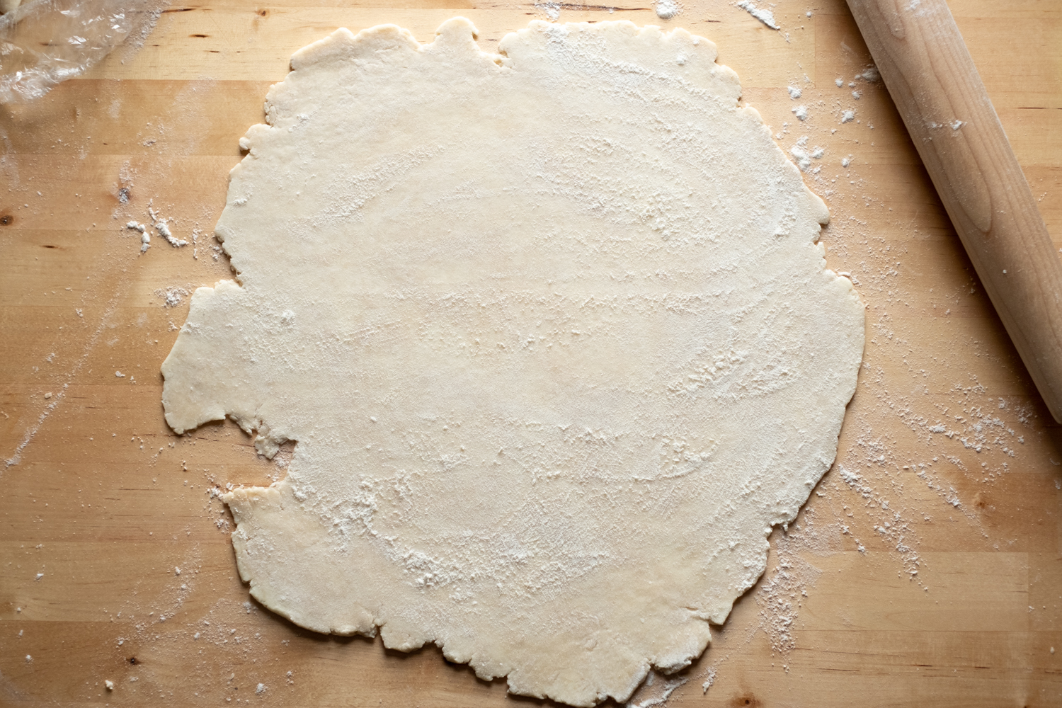 rolled pie dough