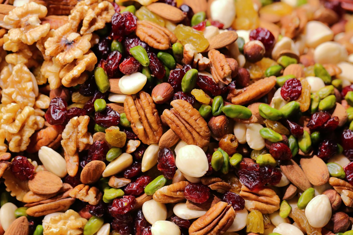 Close-up to trail mix