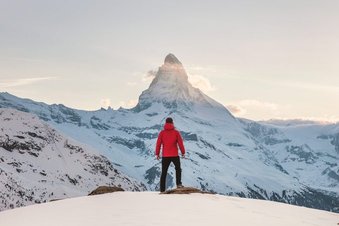 down jacket mountains