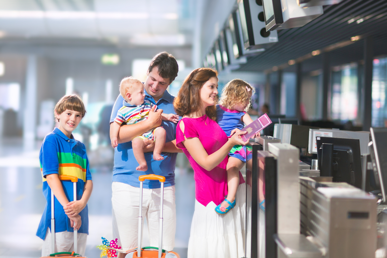 Family at the airport