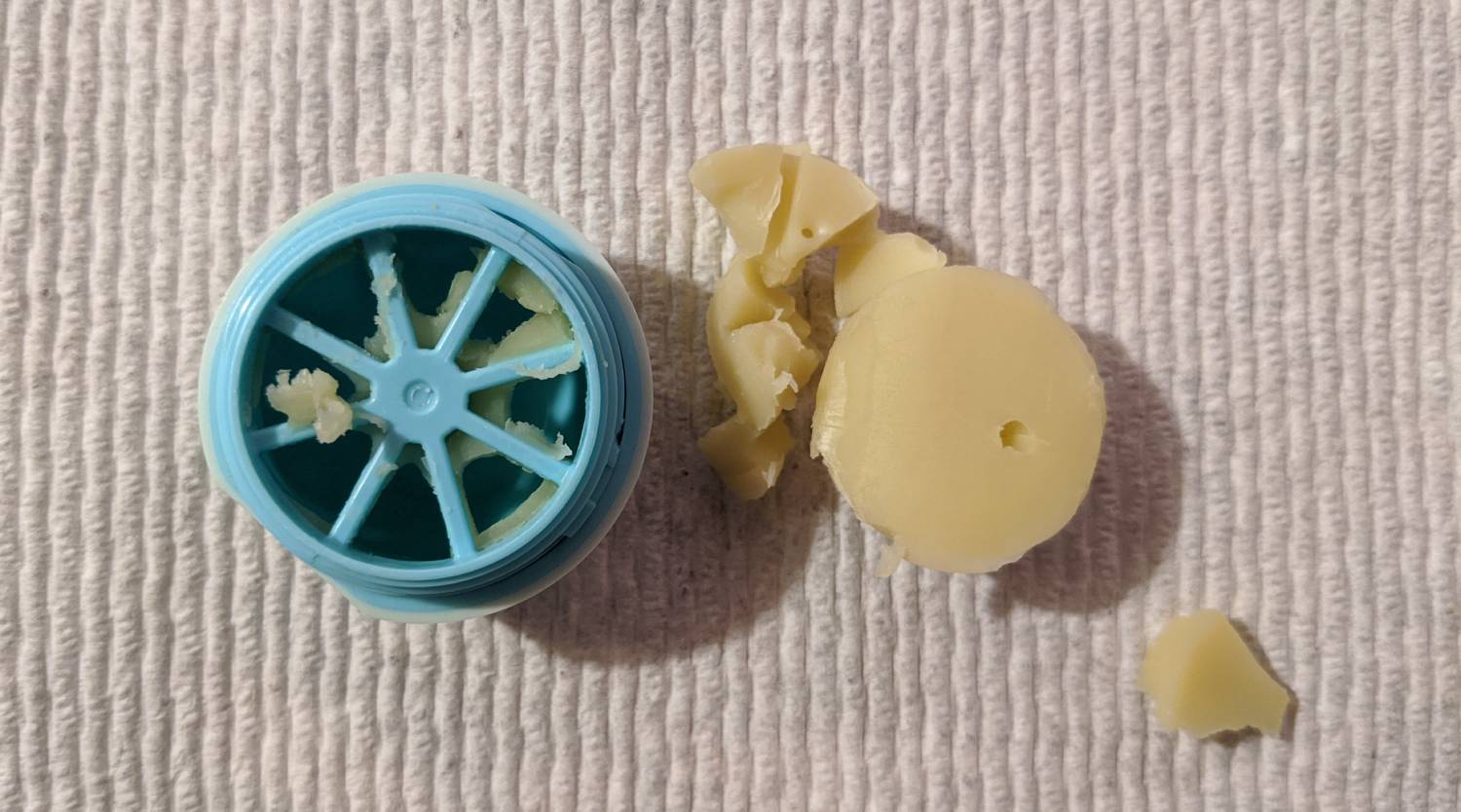 Broken lip balm