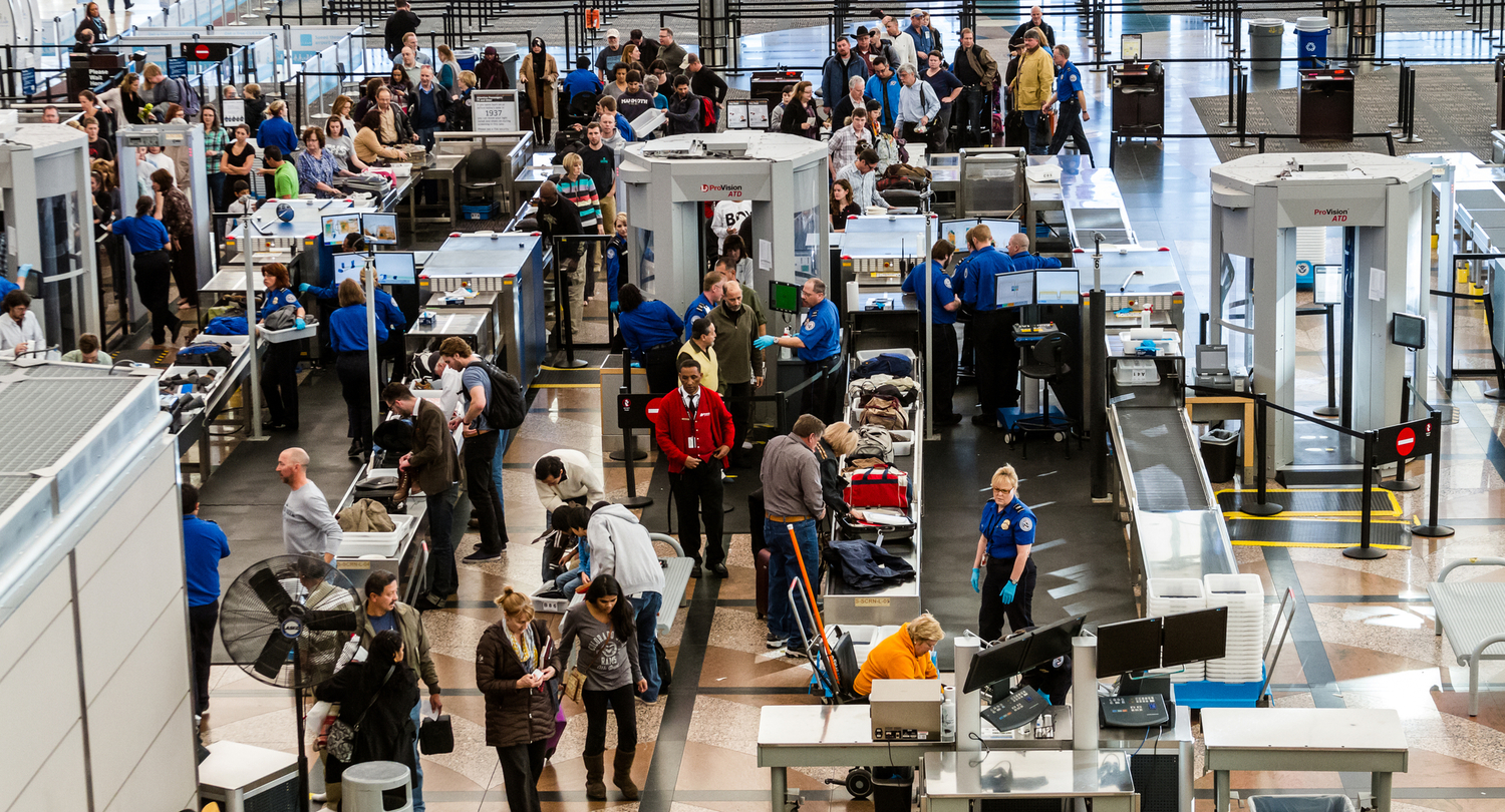 TSA airport security check point