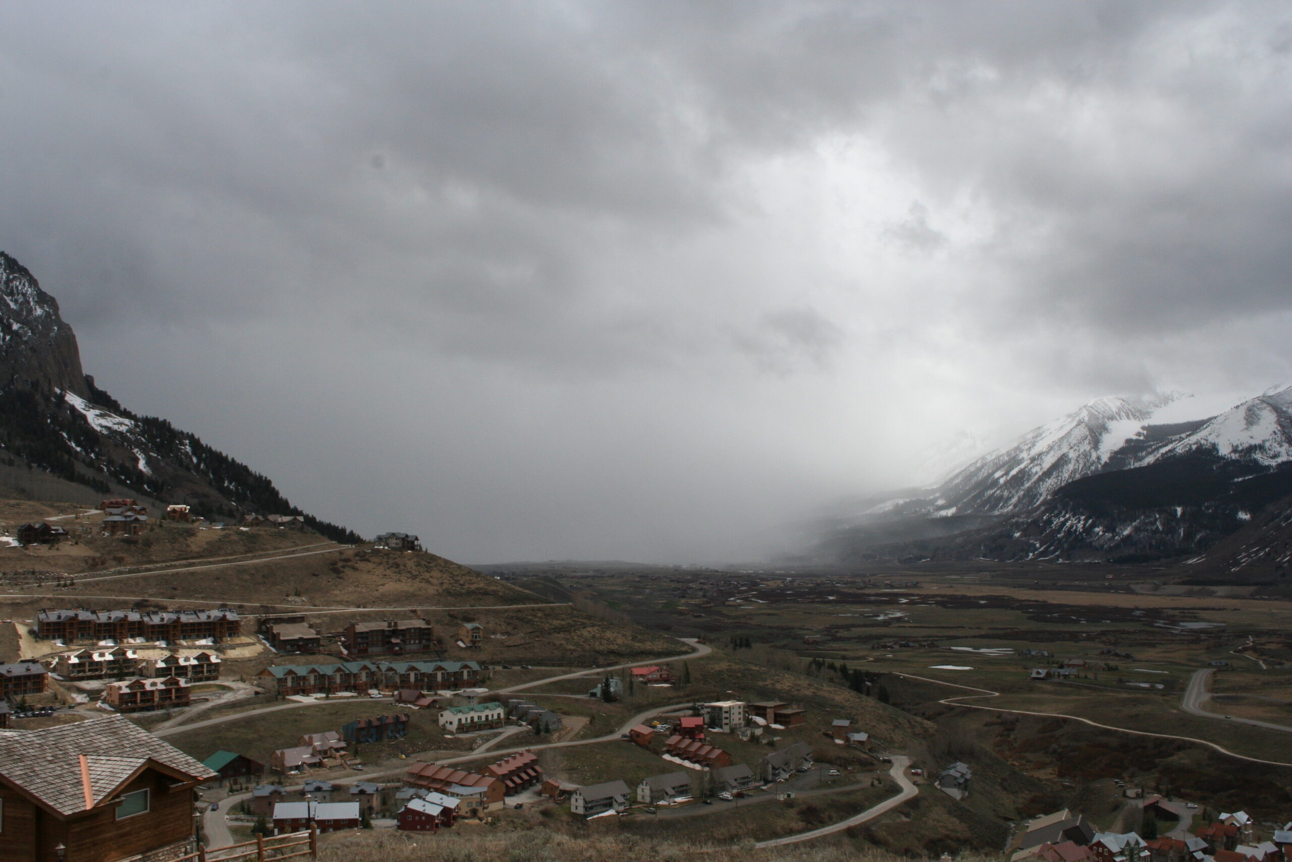 snow squall over Crested Butte, Colorado.