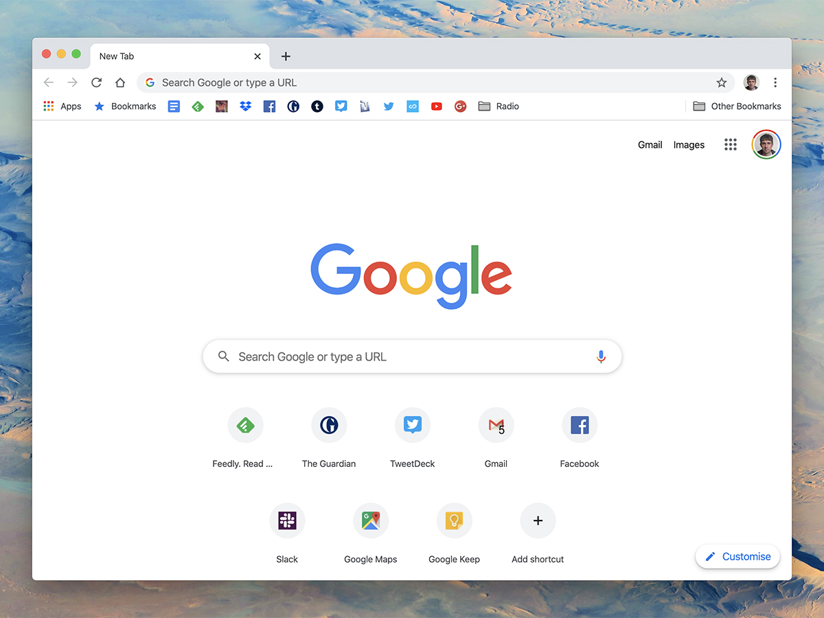 a screenshot of Google's Chrome web browser