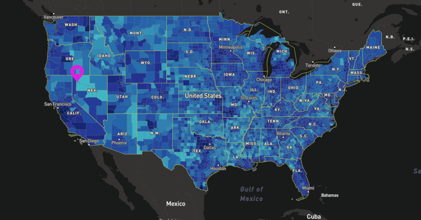 FCC broadband map