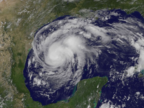 satellite image of hurricane harvey