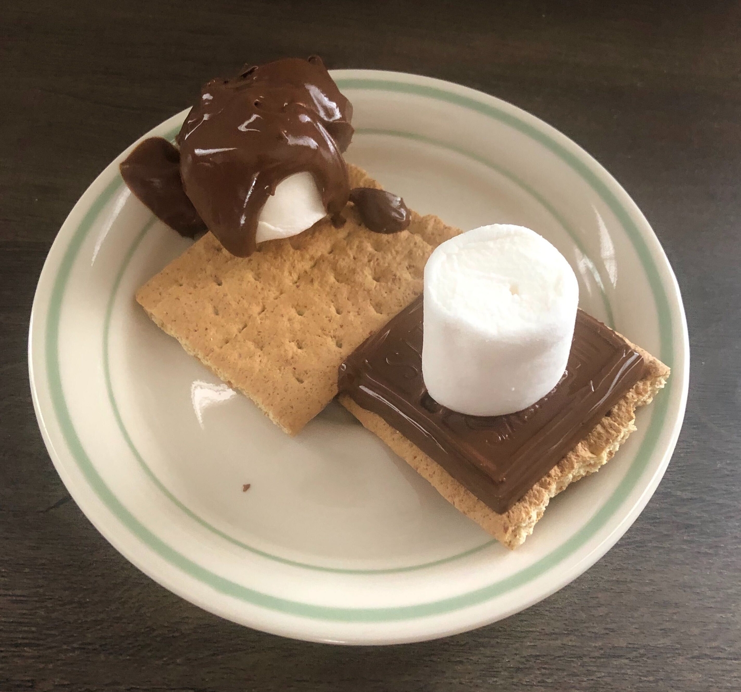 s'mores baked in a DIY solar oven