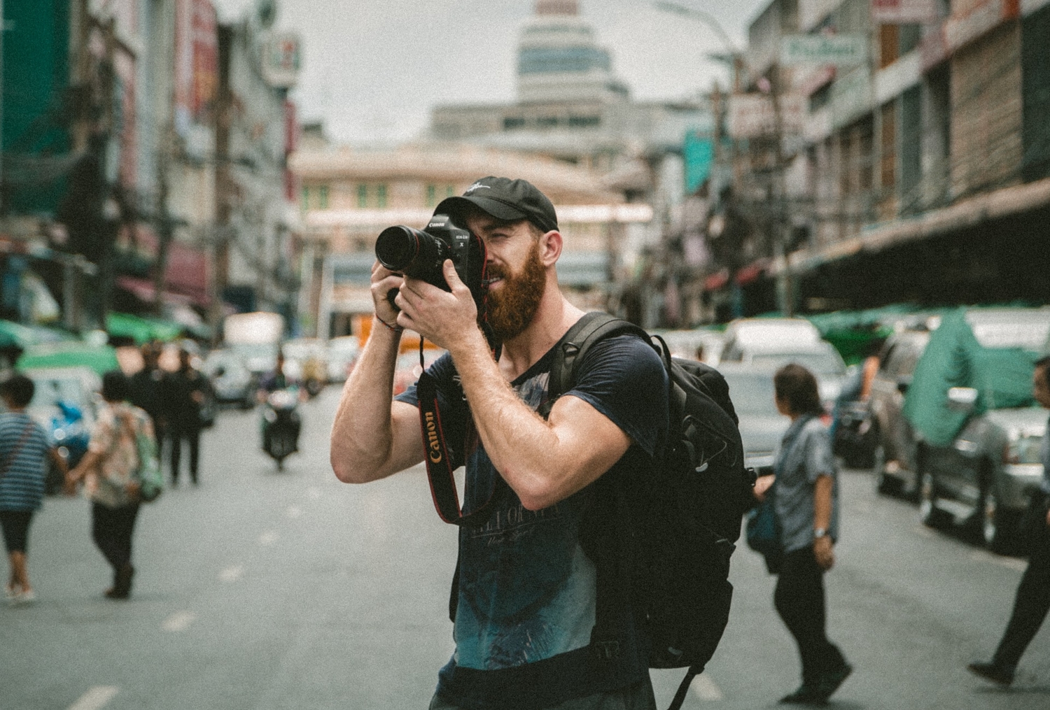 a photographer taking photos in Thailand