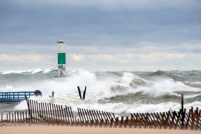 A storm on Lake Michigan