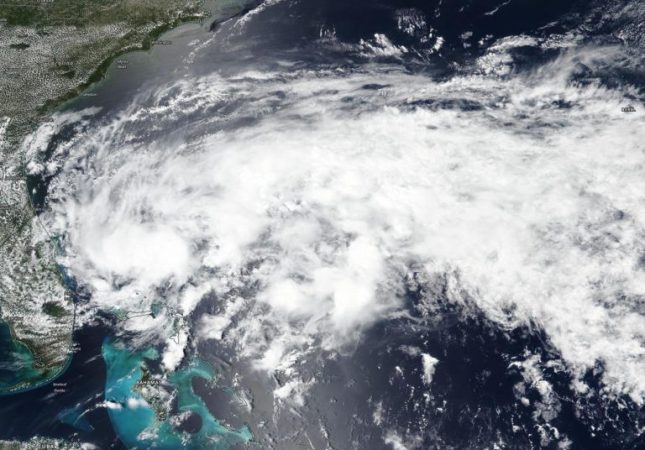 satellite view of tropical storm arthur 2020