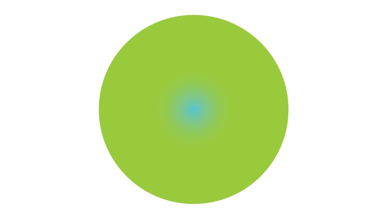 blue dot in green circle