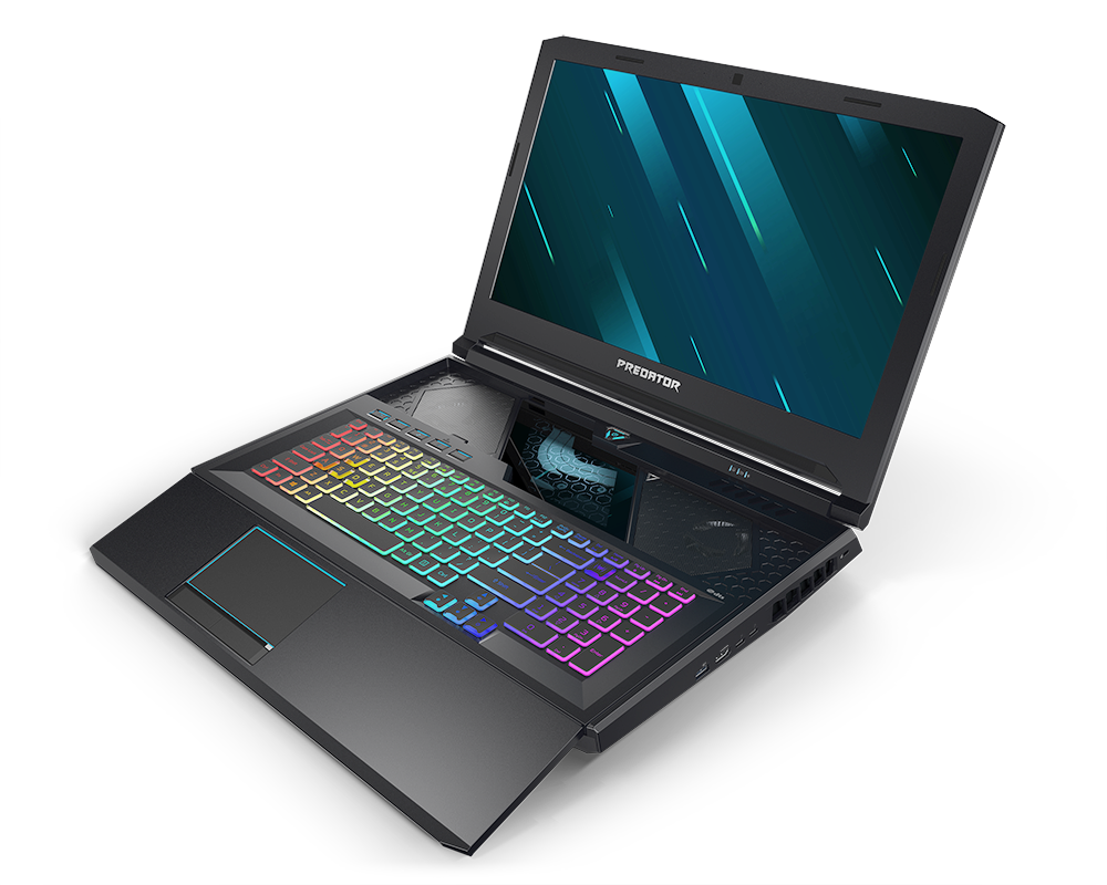 Какие есть ноутбуки фото Acer’s updated gaming laptop has a sliding keyboard that reveals its cooling sys