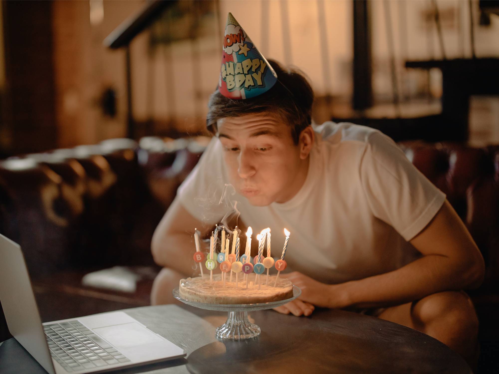 Person celebrating birthday