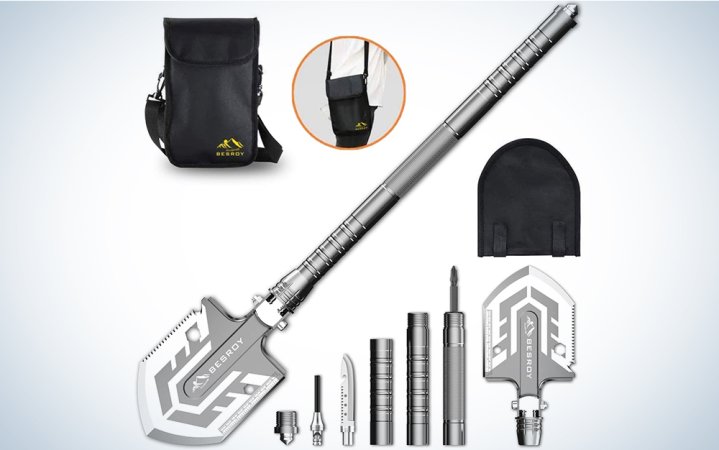  Folding Shovel Multitool-180 Degree Folding Shovel-Camping Shovels - 23 in 1 Survival Shovel Multifunctional