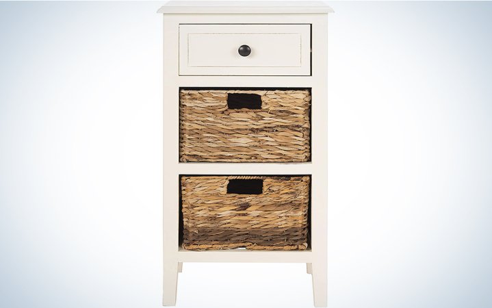  Safavieh American Homes Collection Everly Distressed White Side Table