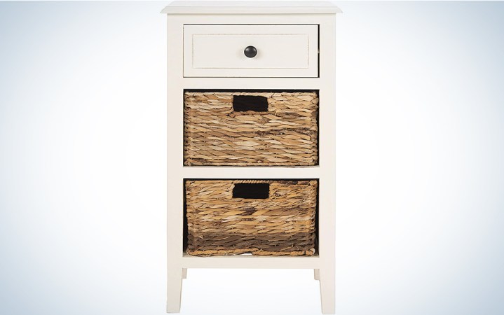  Safavieh American Homes Collection Everly Distressed White Side Table