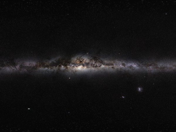 a panoramic of the milky way