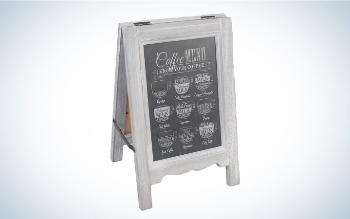  Mini Tabletop Wooden A-Frame Double-Sided Slate Chalkboard