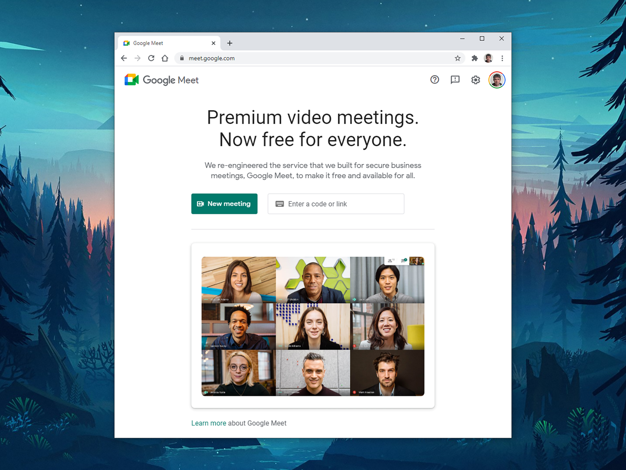 a screenshot of Google Meet