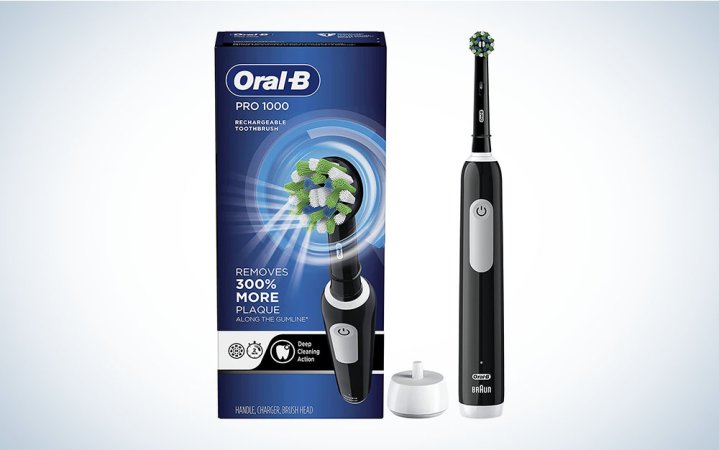  Oral-B Pro 1000 CrossAction Electric Toothbrush is the best electric toothbrush for braces.