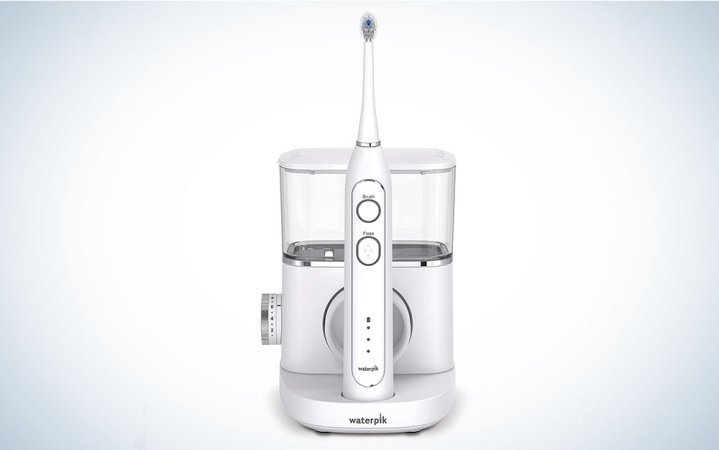  The Waterpik Sonic-Fusion Professional Flossing Electric Toothbrush is the best electric toothbrush and water flosser combo.