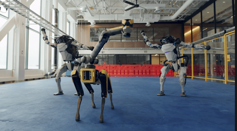 Boston Dynamics dancing robots atlas and spot