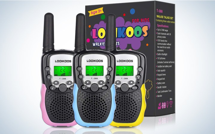  LOOIKOOS Walkie Talkies for Kids, 3 KMs Long Range Children Walky Talky Handheld Radio Kid Toy Best Gifts for Boys and Girls 3 Pack