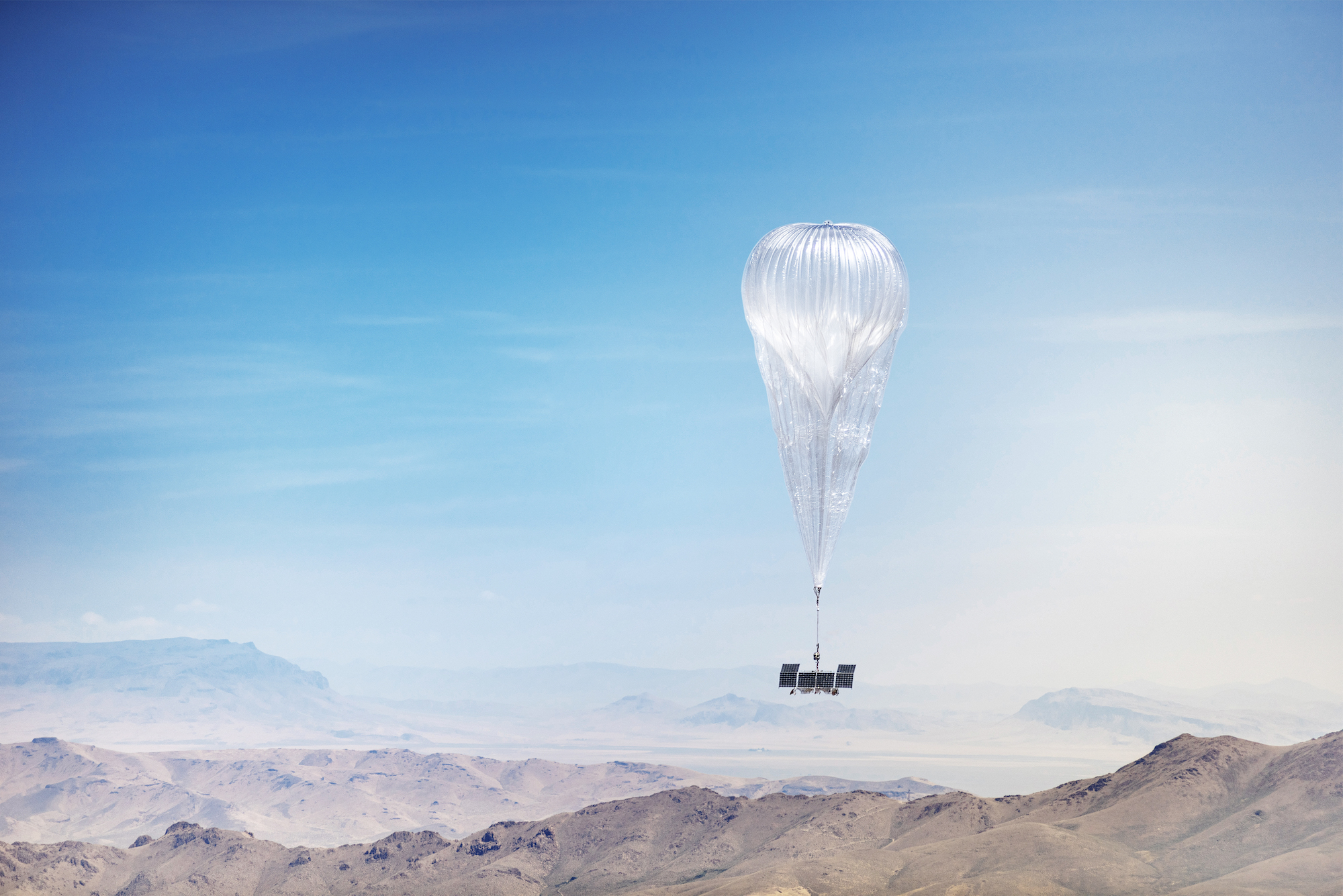 A floating balloon from Project Loon.