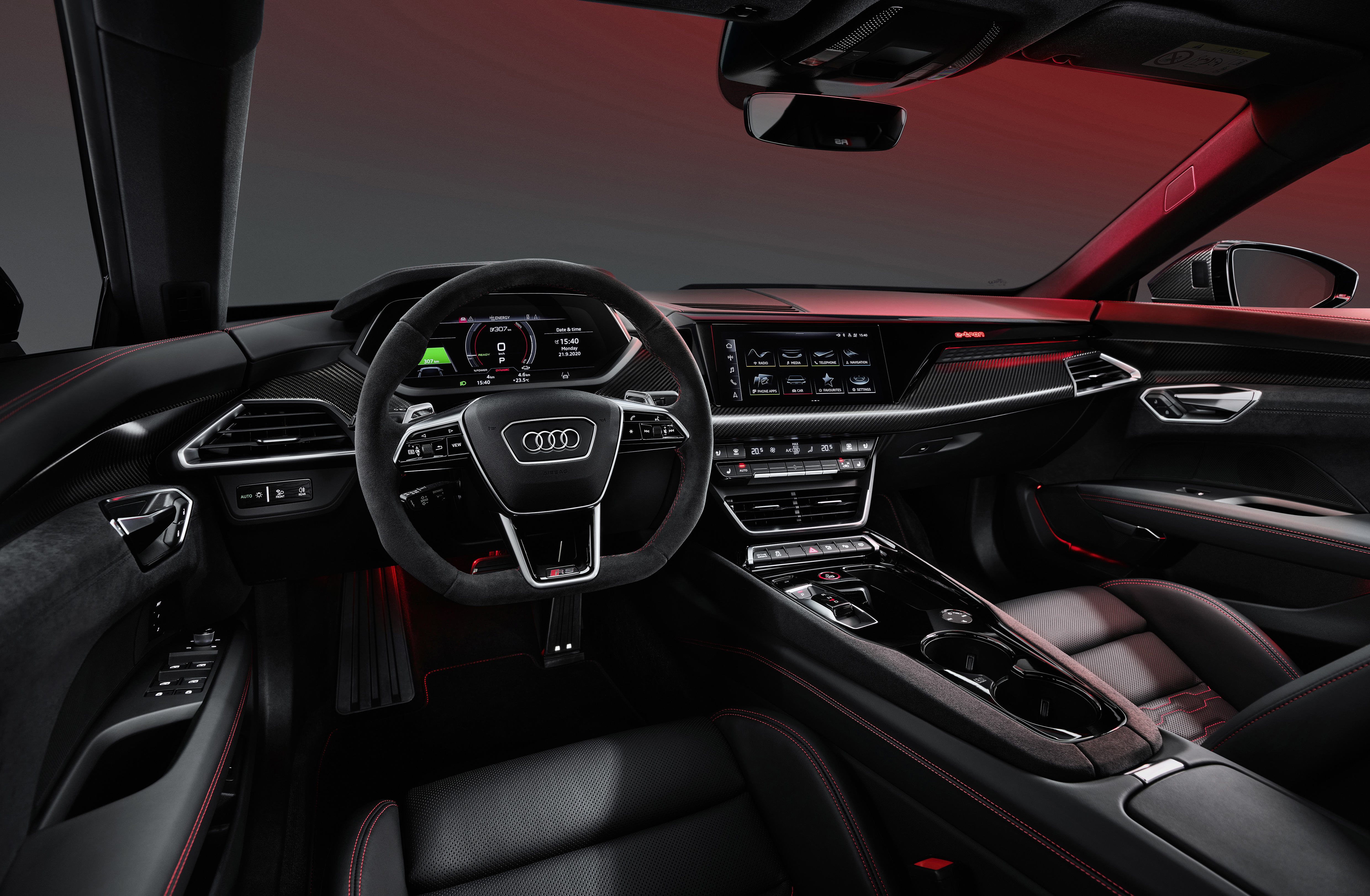 Interior of the Audi e-tron electric car