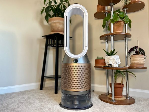  A Dyson air purifier in a living room.