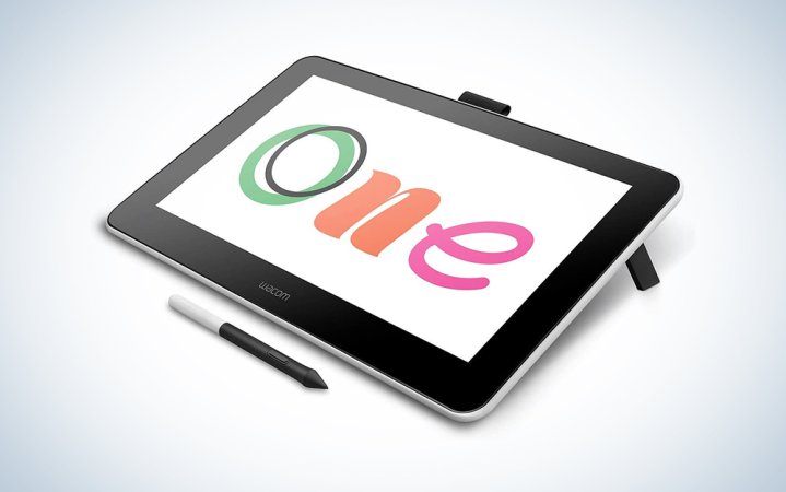  wacom tablet with the word one written on it